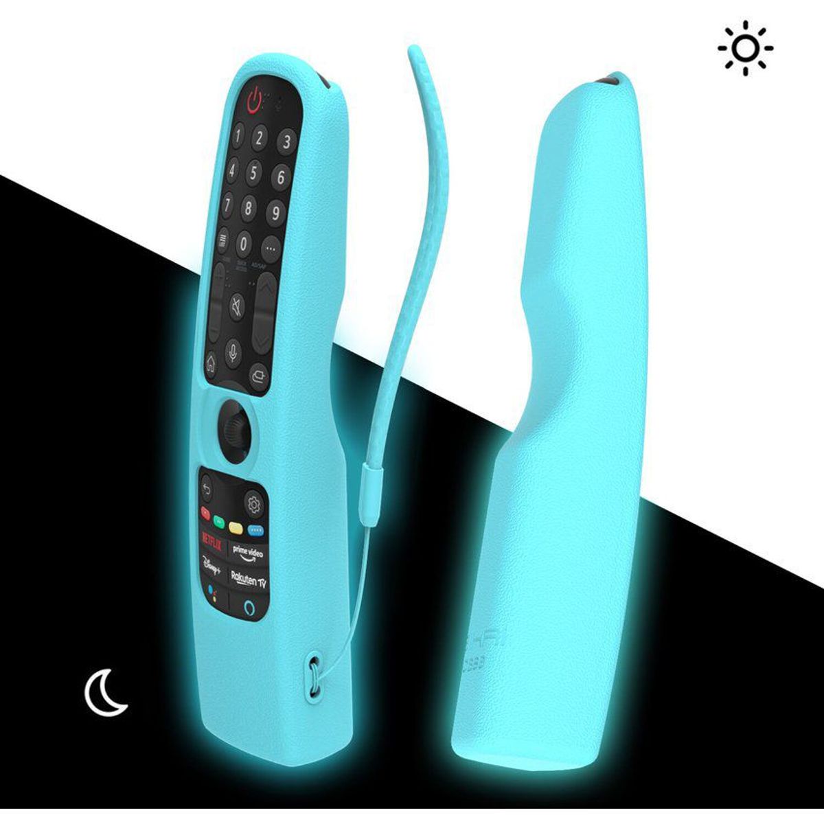 CASE - Funda Protector De Control LG Magic Mr22 Mr21 - Celeste Fosforescente