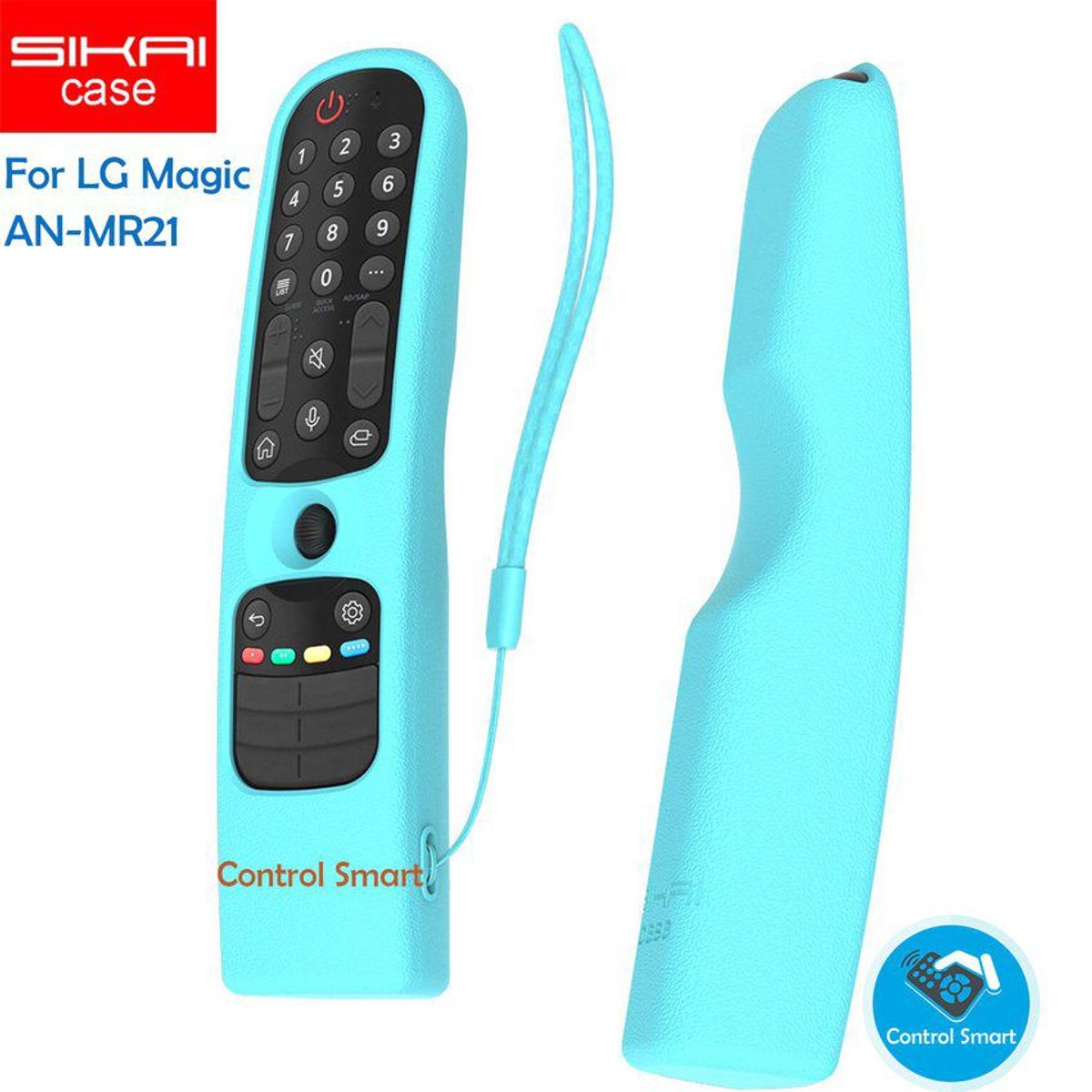 CASE - Funda Protector De Control LG Magic Mr22 Mr21 - Celeste Fosforescente