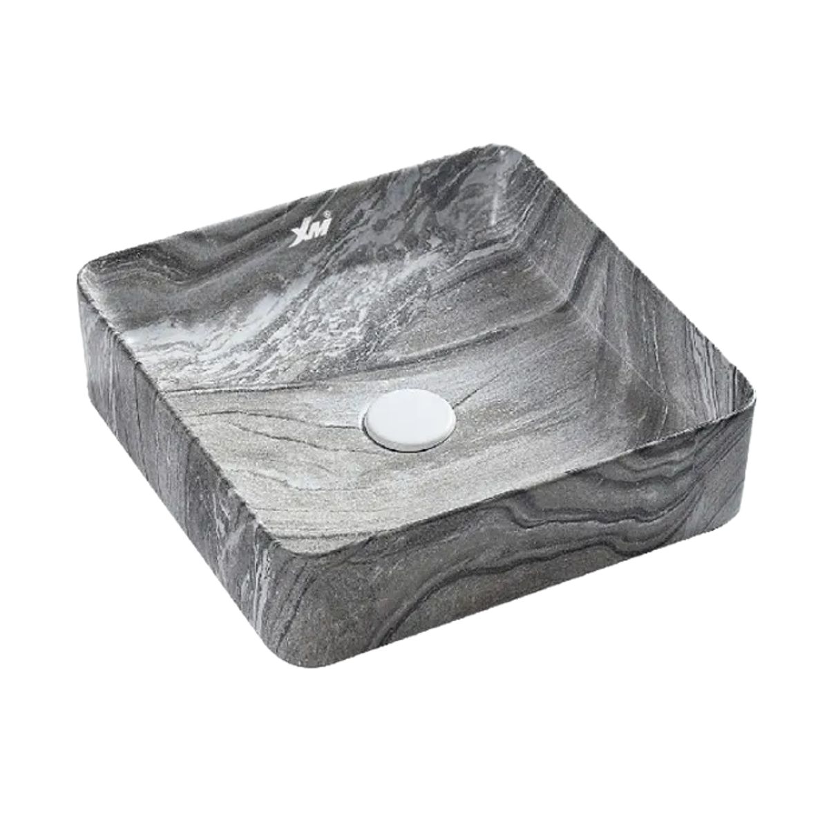 XM - LAVABO OVALIN DE LOZA GRIS 488MG