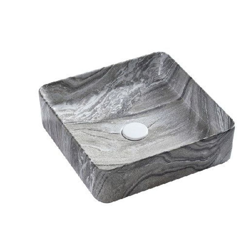 XM - LAVABO OVALIN DE LOZA GRIS 488MG