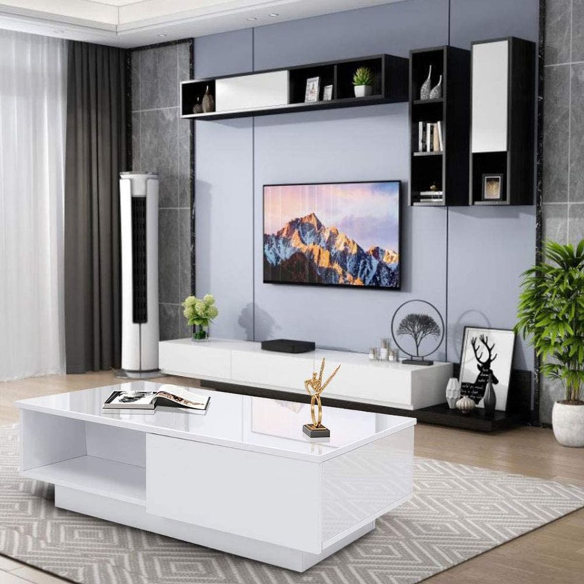 VILLA HOGAR - Mesa de centro Stelar con dos cajones