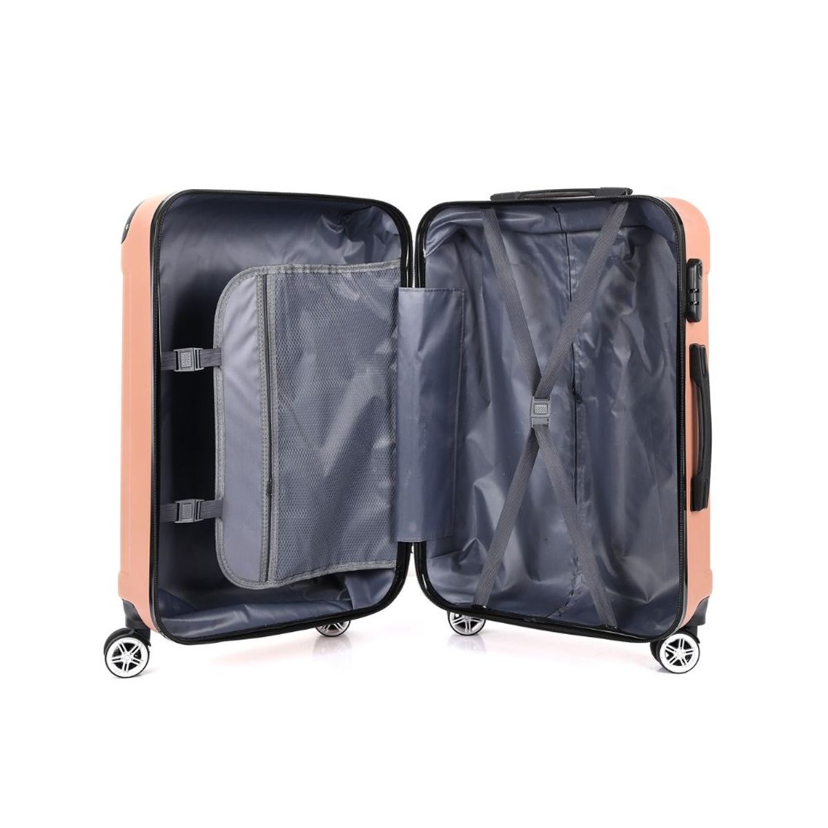 GENERICO - Maleta de Cabina con Clave Carry on 10kg - Oro Rosa -