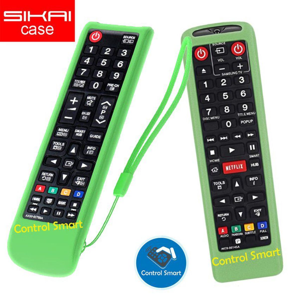SIKAI - Control Remoto Para Samsung Smart Tv  funda protector - verde