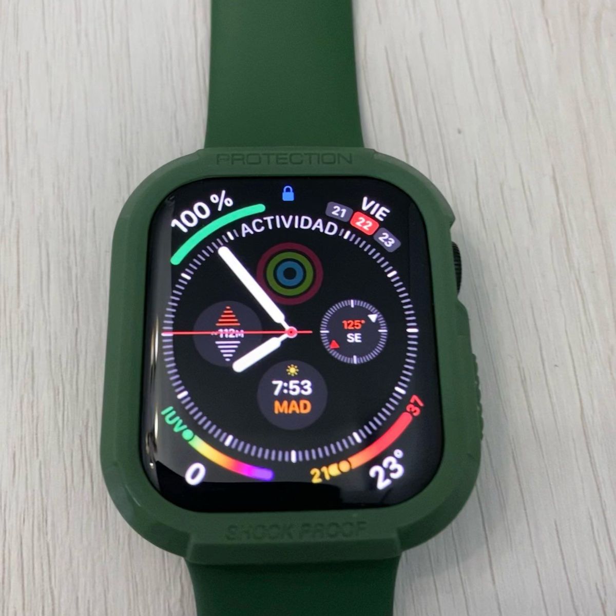 GENERICO - Case Rugger Armor para APPLE WATCH 45mm - 44mm - 42mm - Verde