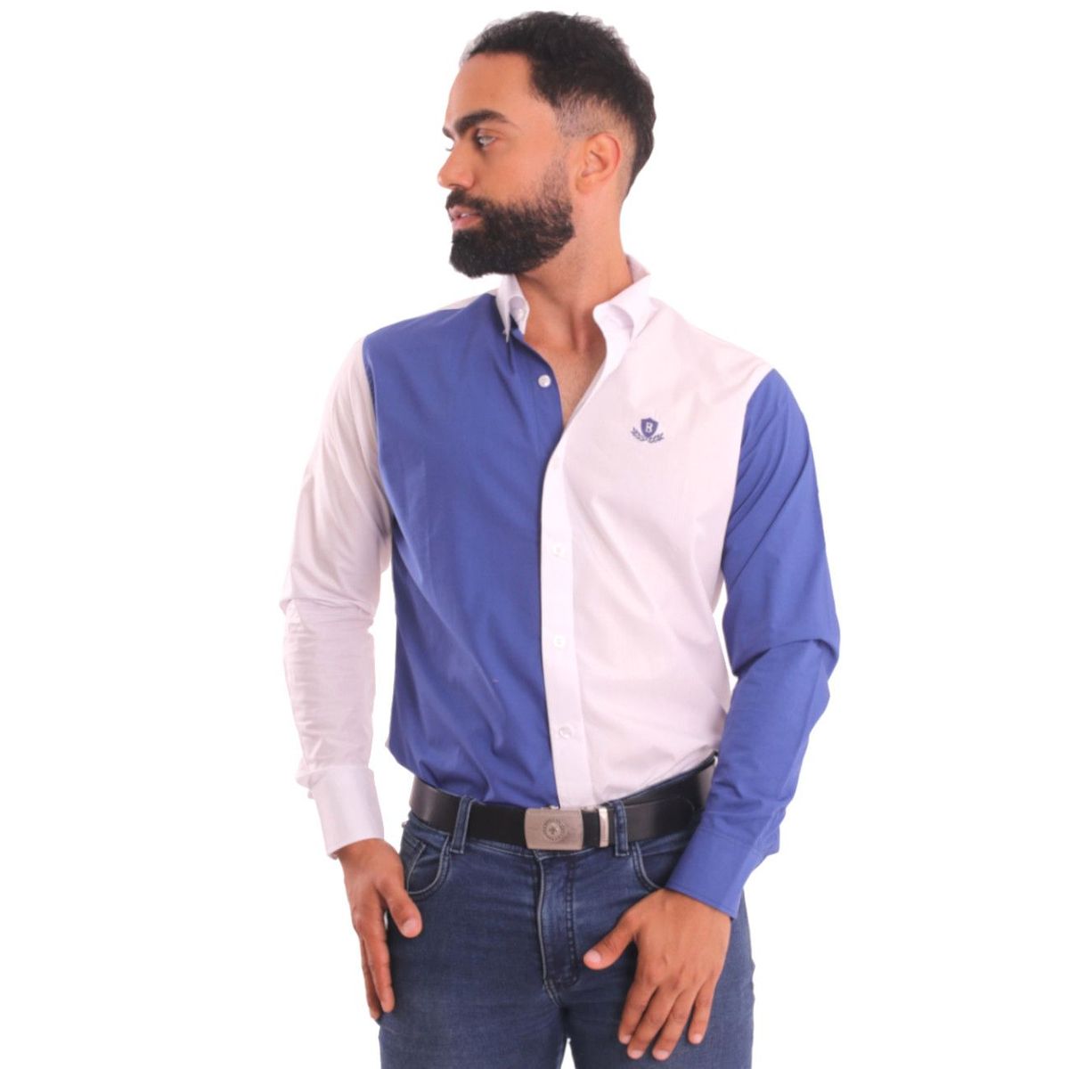 GENERICO - Camisa Manga Larga Piero Biani Hombre AlgodÃ³n Pima.