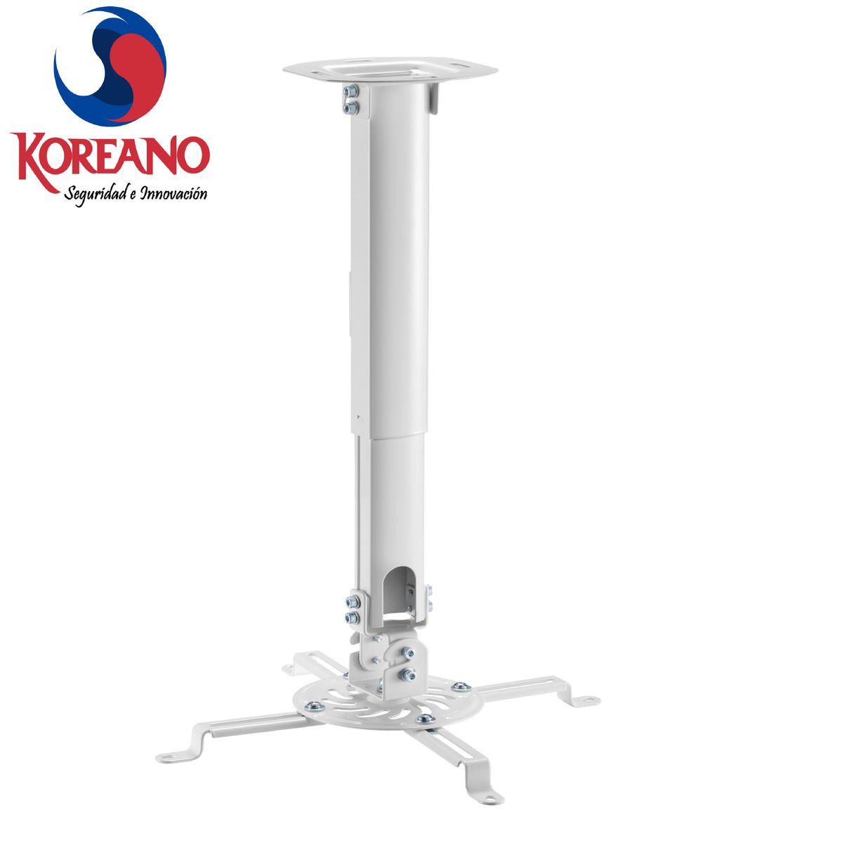 KOREANO SEGURIDAD E INNOVACION - Soporte Rack Proyector Multimedia para Techo color Blanco 58cm - RPK-W
