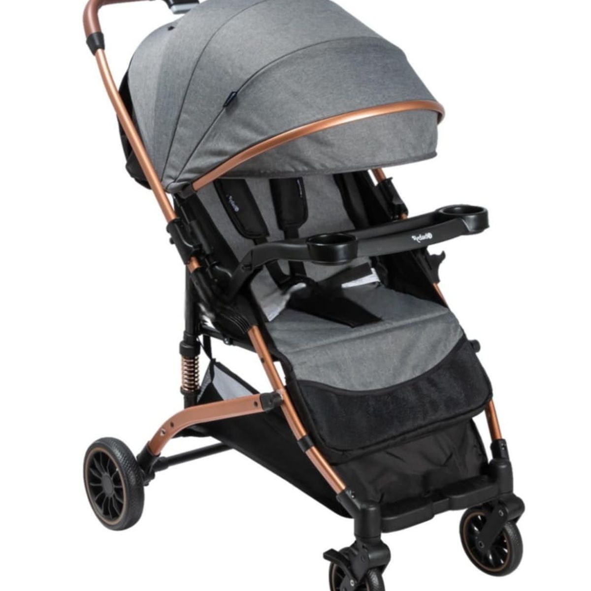 EBABY - Coche Cuna Acolchado de Paseo Gray