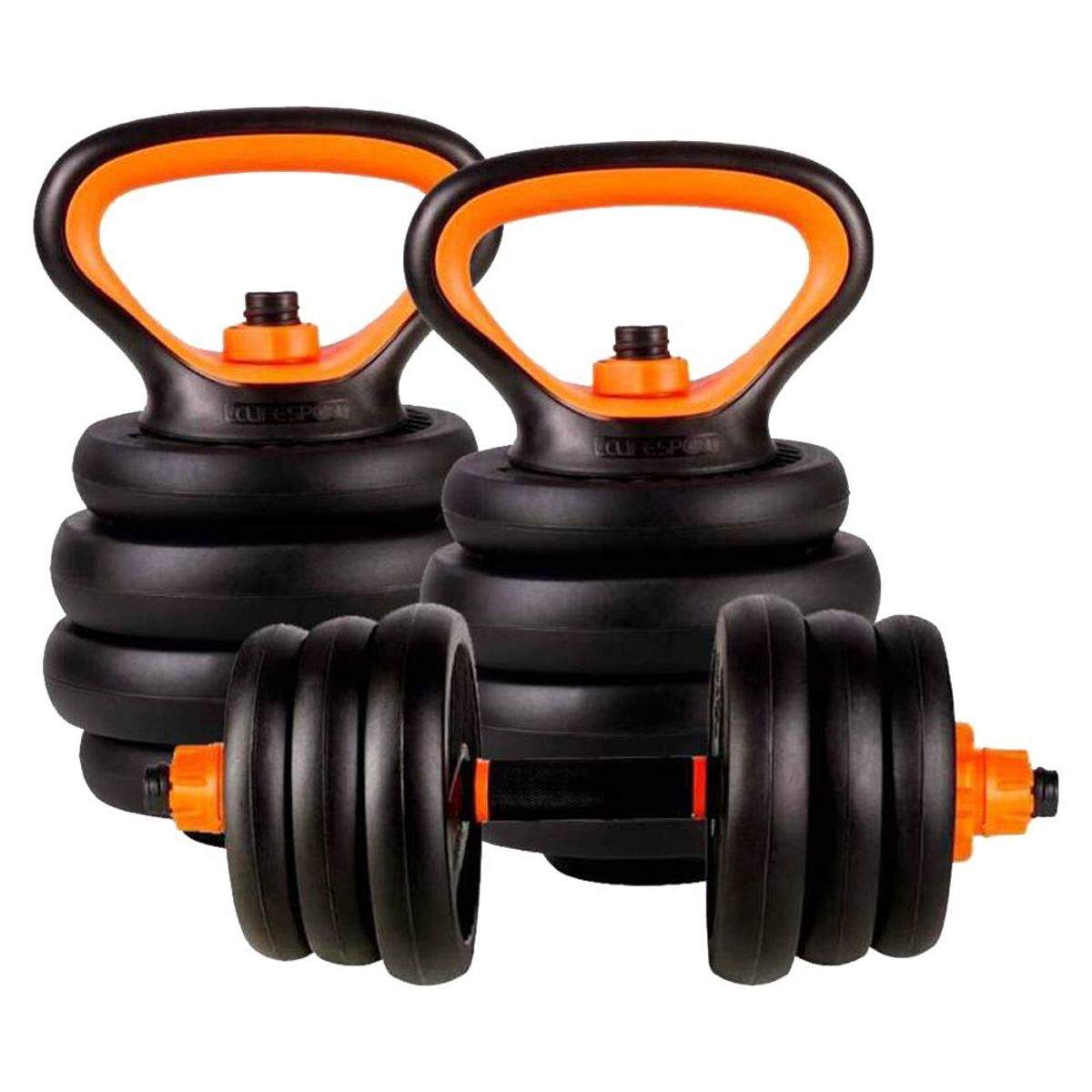 RISUTIMPORT - Pesas 30 Kg Convertible Barra Pesa Rusa 6 EN 1 FEED ORIGINAL