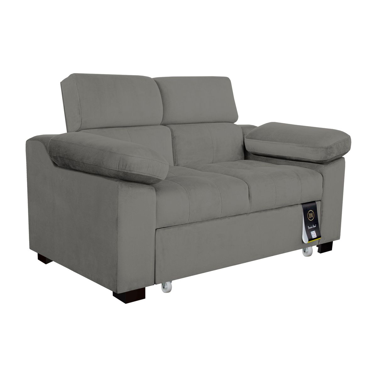 BARAKA HOME - Sofá Cama Baltimore 1.5 plz - Gris Oscuro