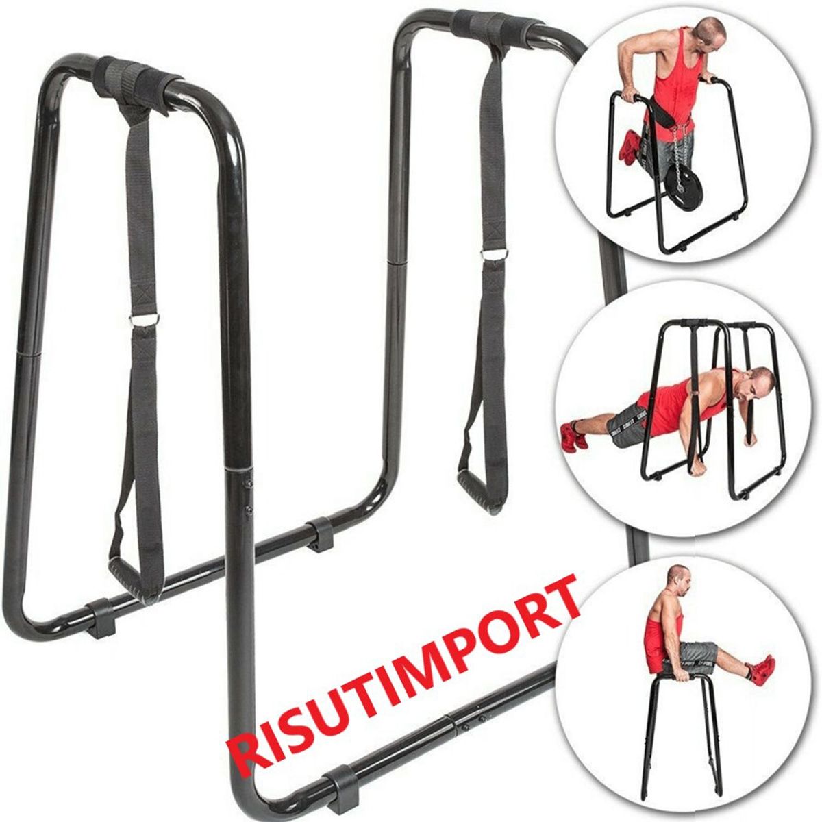 GENERICO - Barras Paralelas Multifunción Fitness Acero