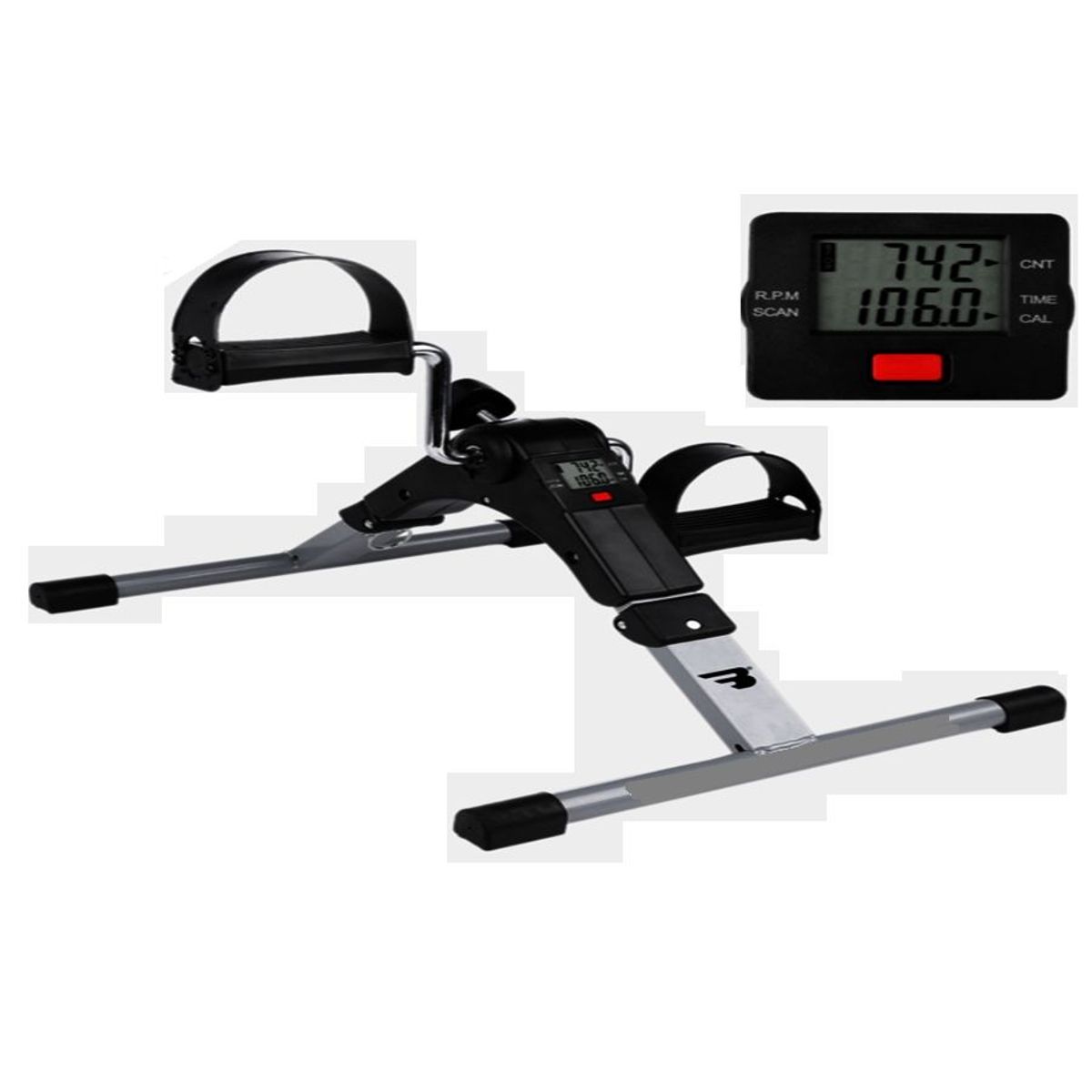 RISUTIMPORT - Ejercitador De Pedal Contador Digital Plegable Terapia