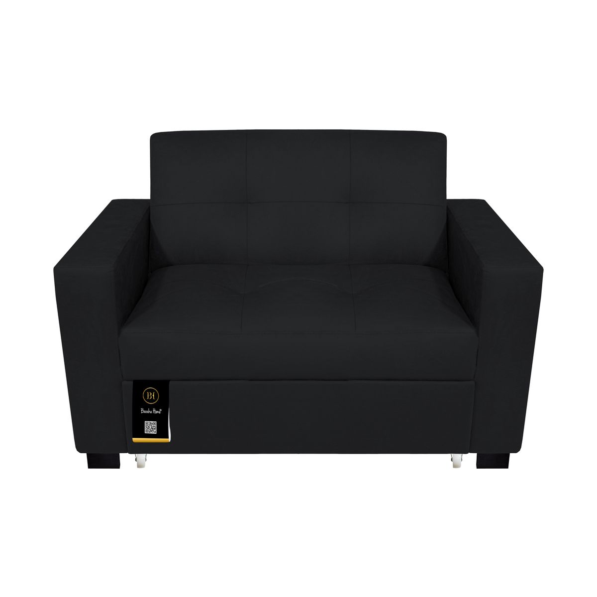 BARAKA HOME - Sofá Cama Madison 1.5 Plz - Negro