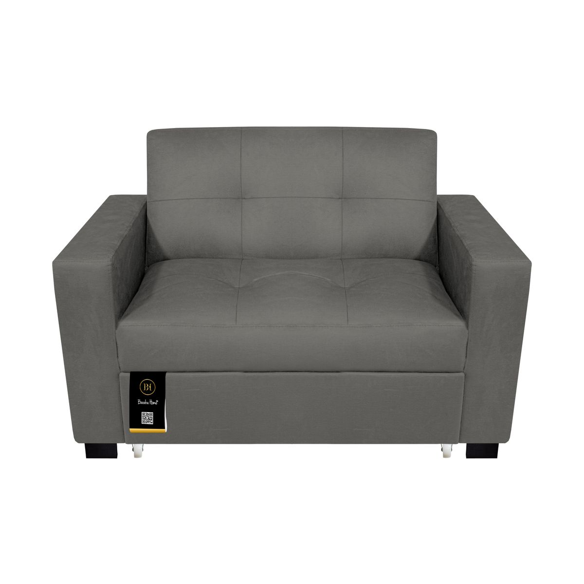 BARAKA HOME - Sofá Cama Madison 1.5 Plz - Gris oscuro
