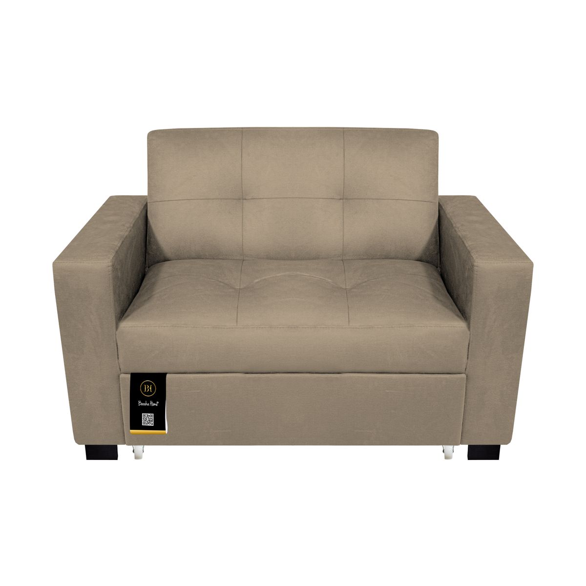 BARAKA HOME - Sofá Cama Madison 1.5 Plz - Khaki