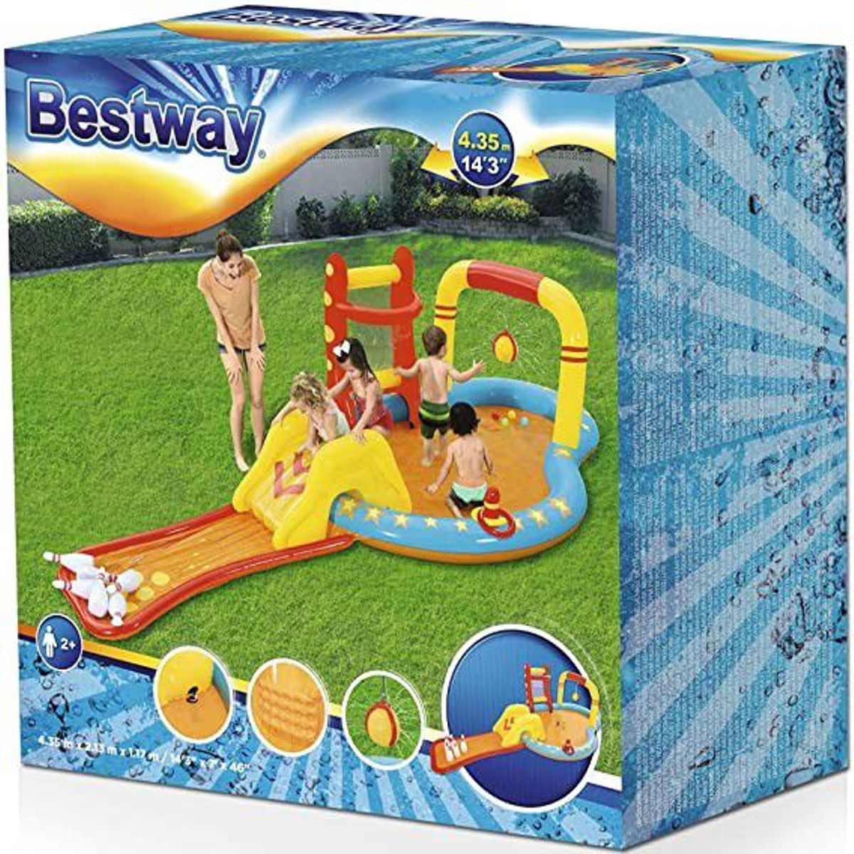 INTEX - Piscina inflable Infantil con juegos de bolos