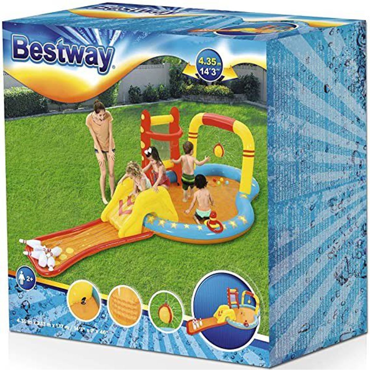 INTEX - Piscina inflable Infantil con juegos de bolos