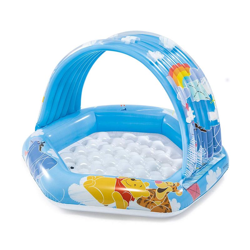 INTEX - Piscina para bebe Winnie the pooh con base y techo inflable