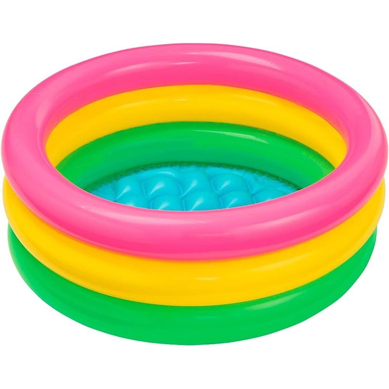 INTEX - Intex - Piscina inflable 3 aros con base inflable Multicolor