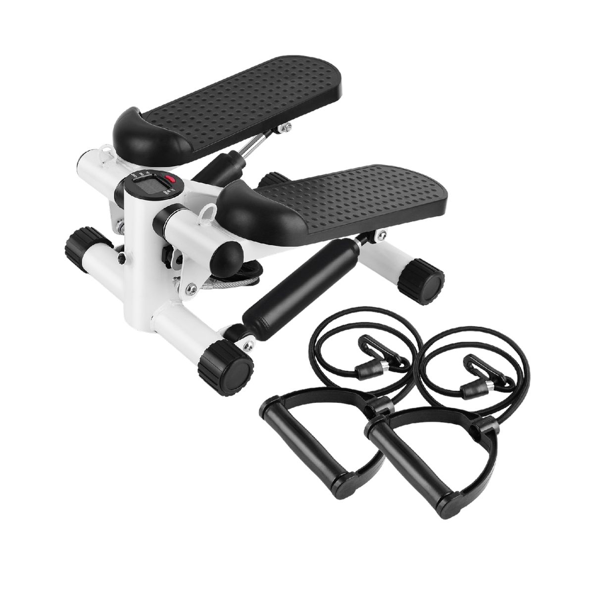 WINNER - Stepper Escaladora Elíptica Portátil Digital Blanco Ligas