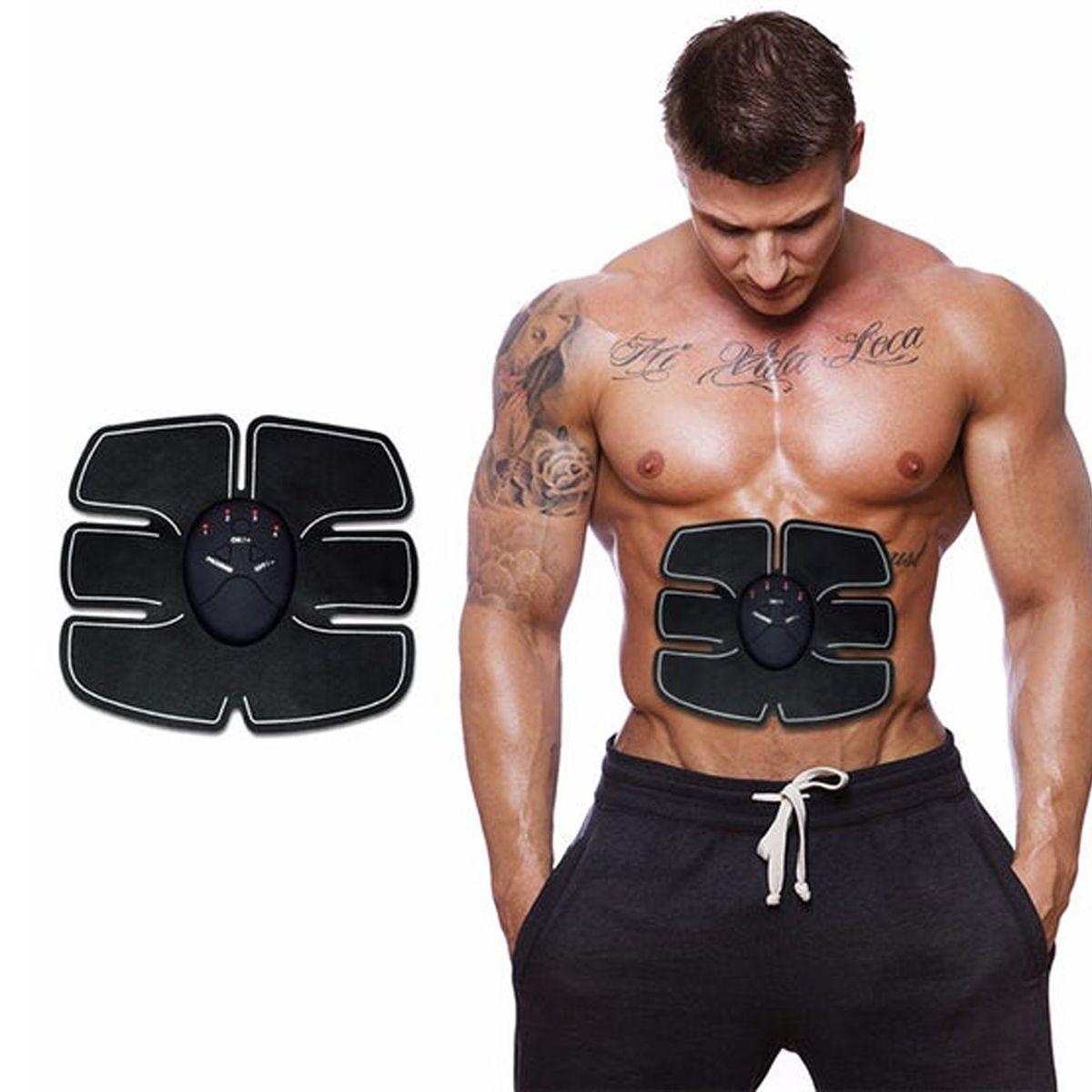 GENERICO - Smart Fitnes Inalambrico Electroestimulador Ems 1 Parches 1 Ems