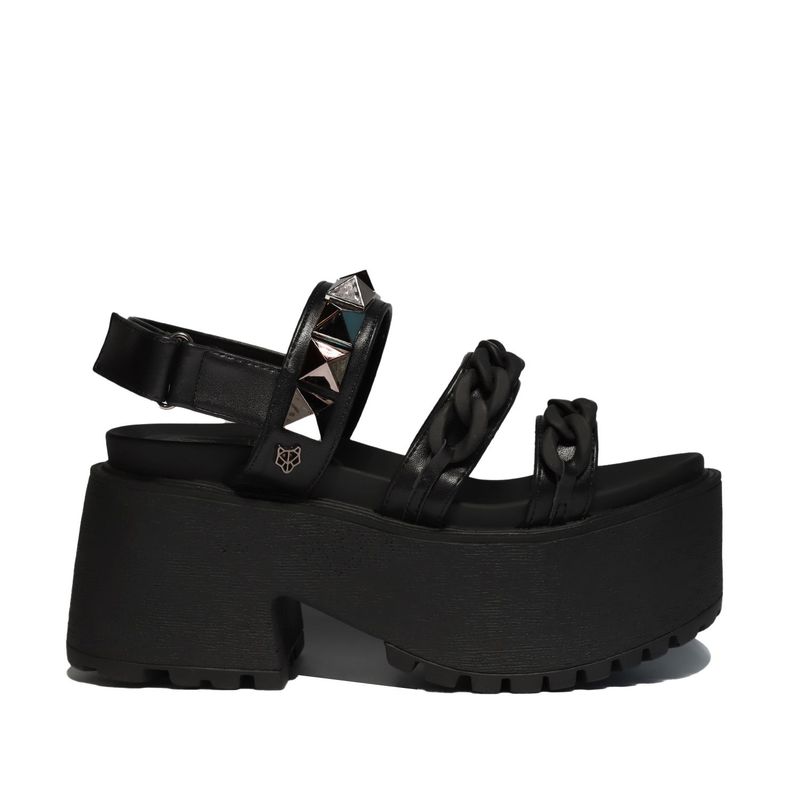 GOTTA - Sandalia Plataforma Negra Mujer 15675 Gotta