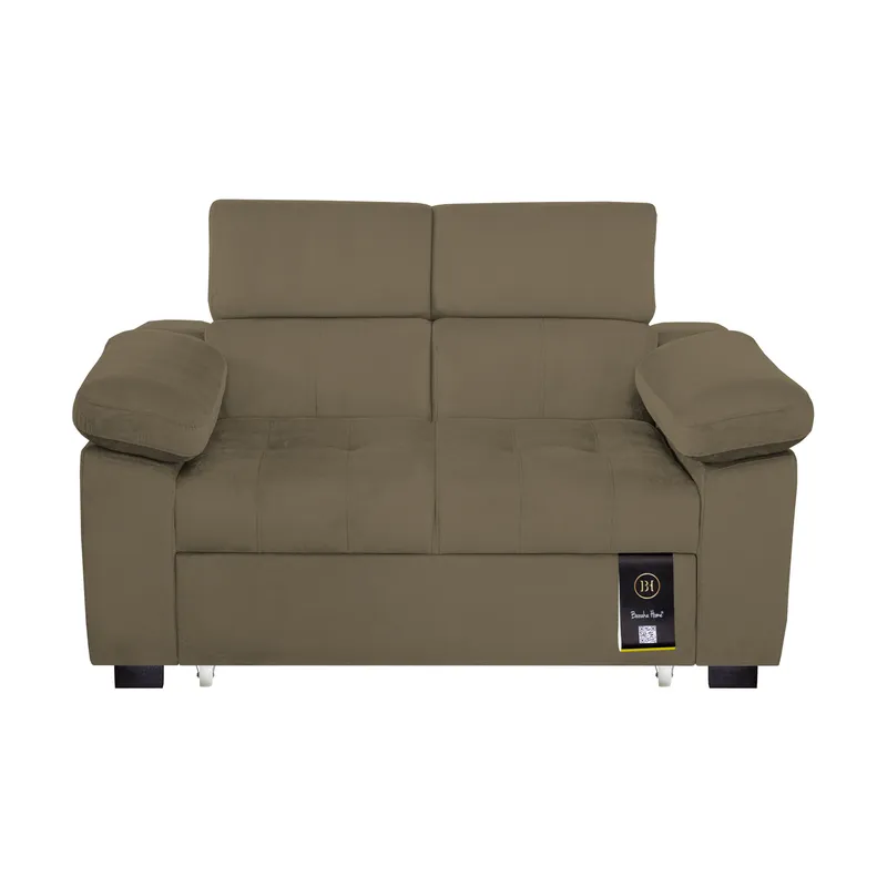BARAKA HOME - Sofá Cama Baltimore 1.5 Plz - Beige Oscuro