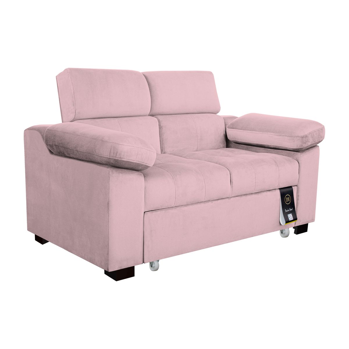 BARAKA HOME - Sofá Cama Baltimore 1.5 Plz - Rosado