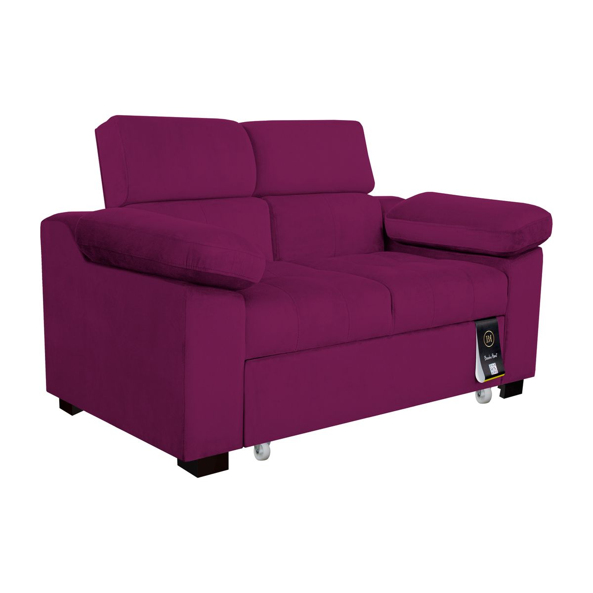 BARAKA HOME - Sofá Cama Baltimore 1.5 Plz - Púrpura