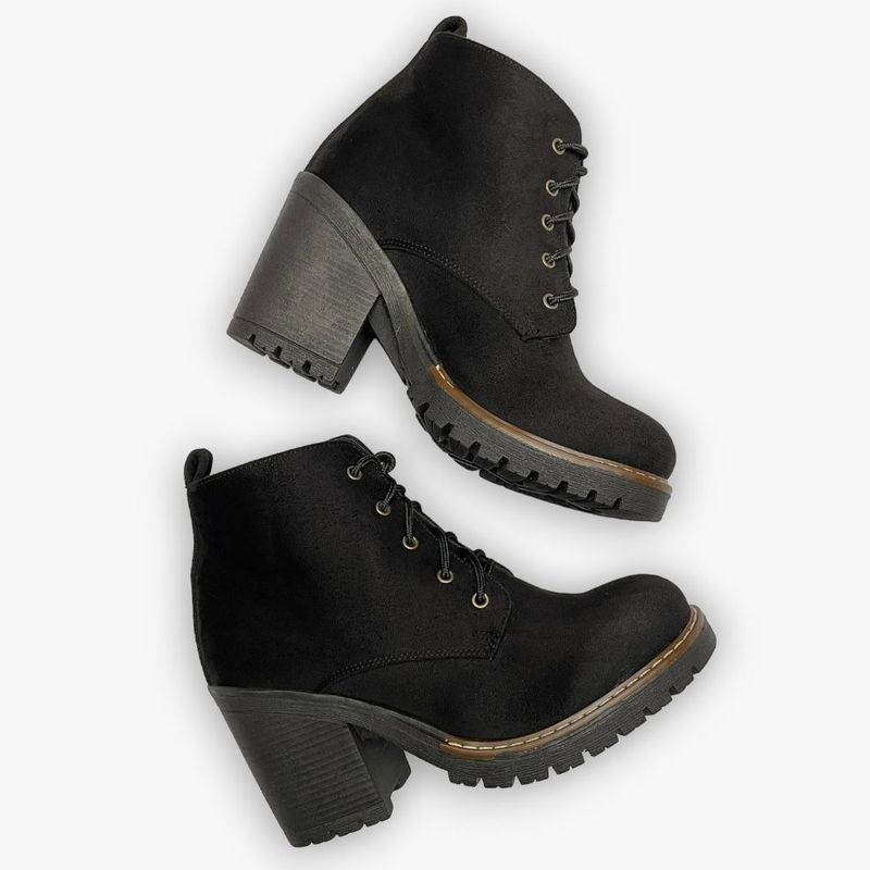 GENERICO - Botines para mujer Misshus Antonieta negro suede