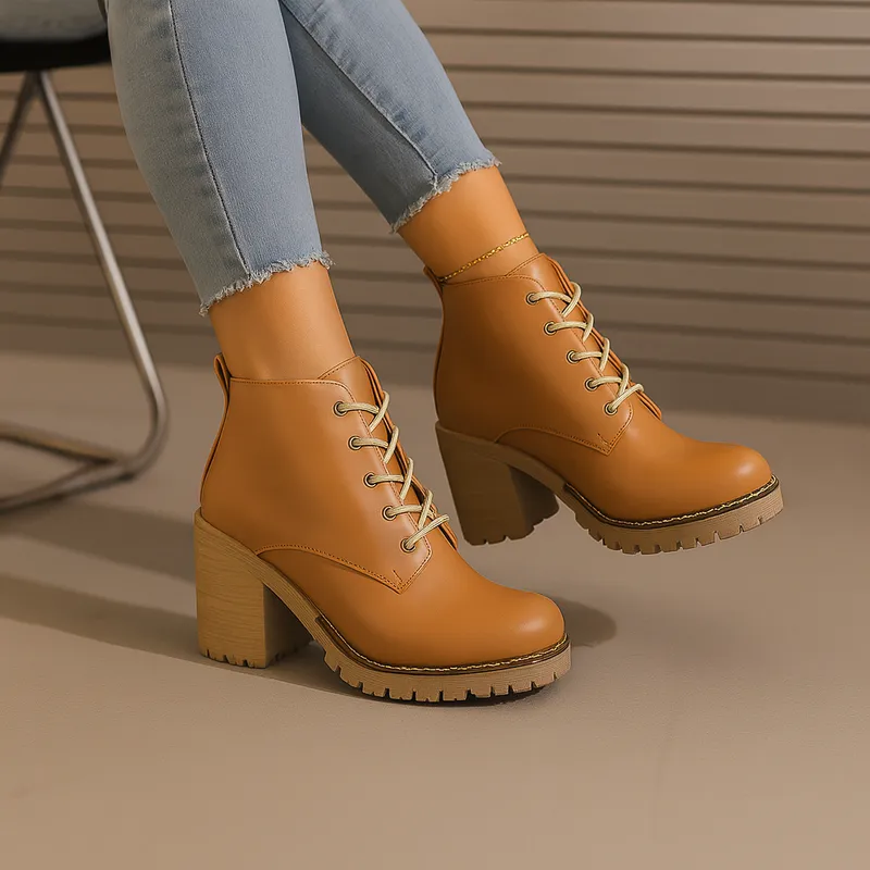 GENERICO - Botines para mujer Misshus Antonieta camel ci