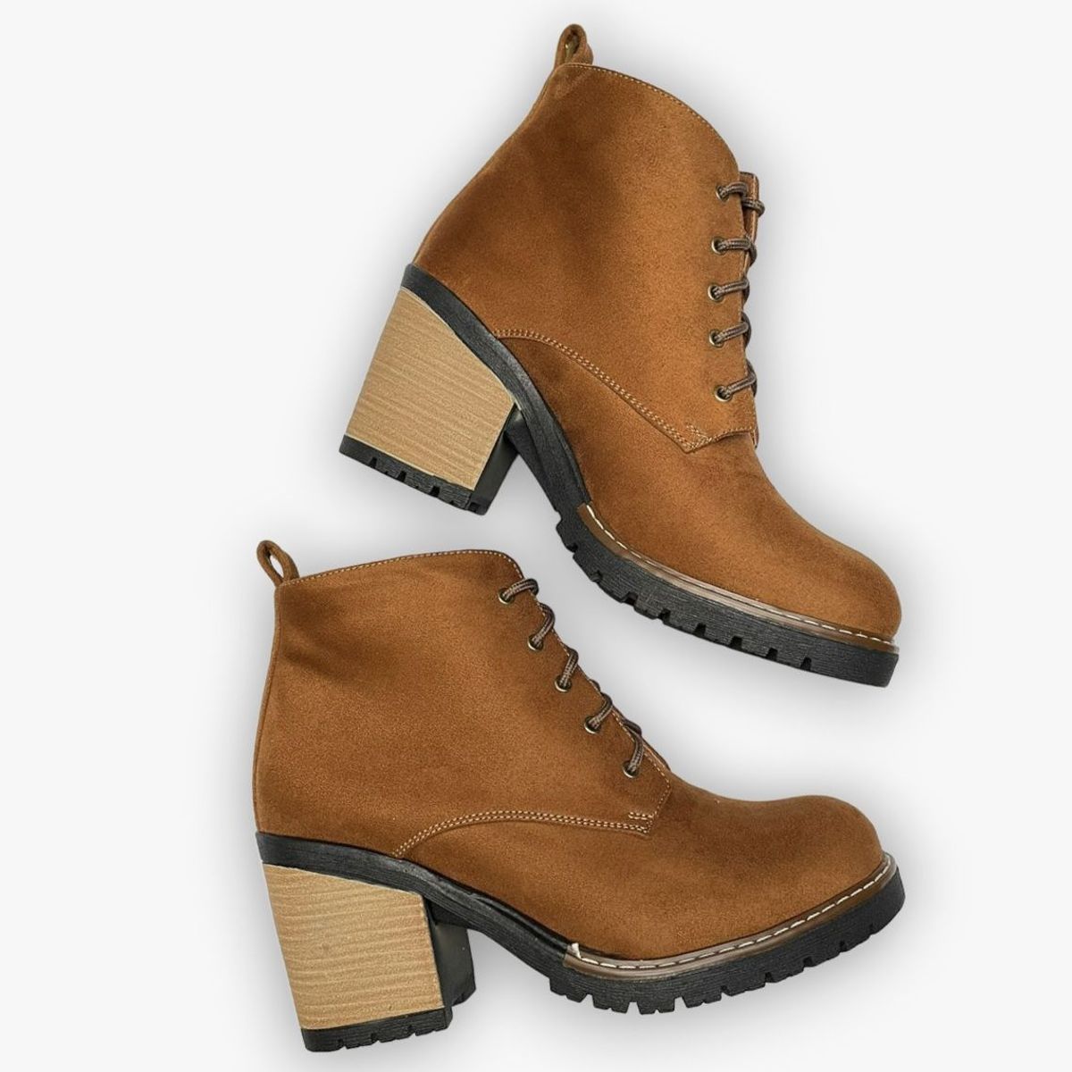 GENERICO - Botines para mujer Misshus Antonieta camel suede