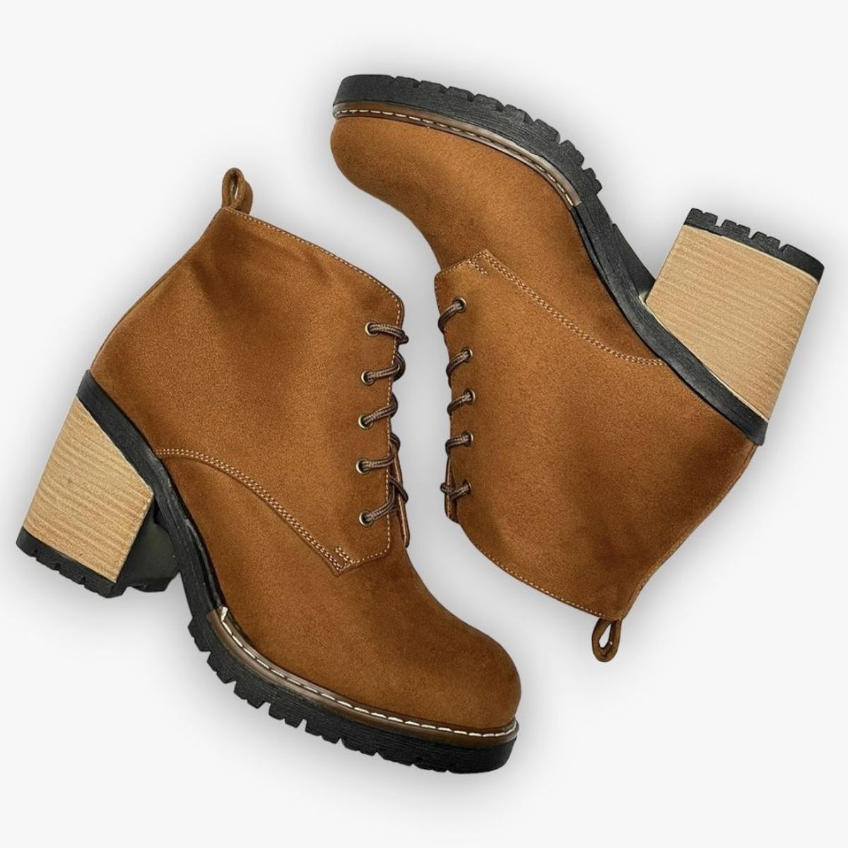 GENERICO - Botines para mujer Misshus Antonieta camel suede