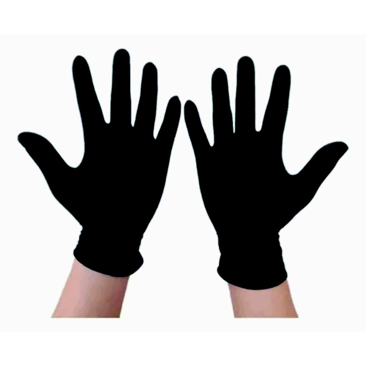 GENERICO - GUANTES DE NITRILO COLOR NEGRO TALLA "M" CAJA X 100 UNIDADES