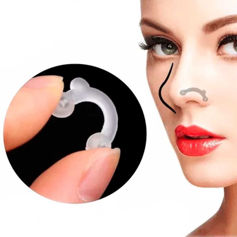 GENERICO - Perfilador Nasal Respingador Set X6 Transparente 3 Tallas