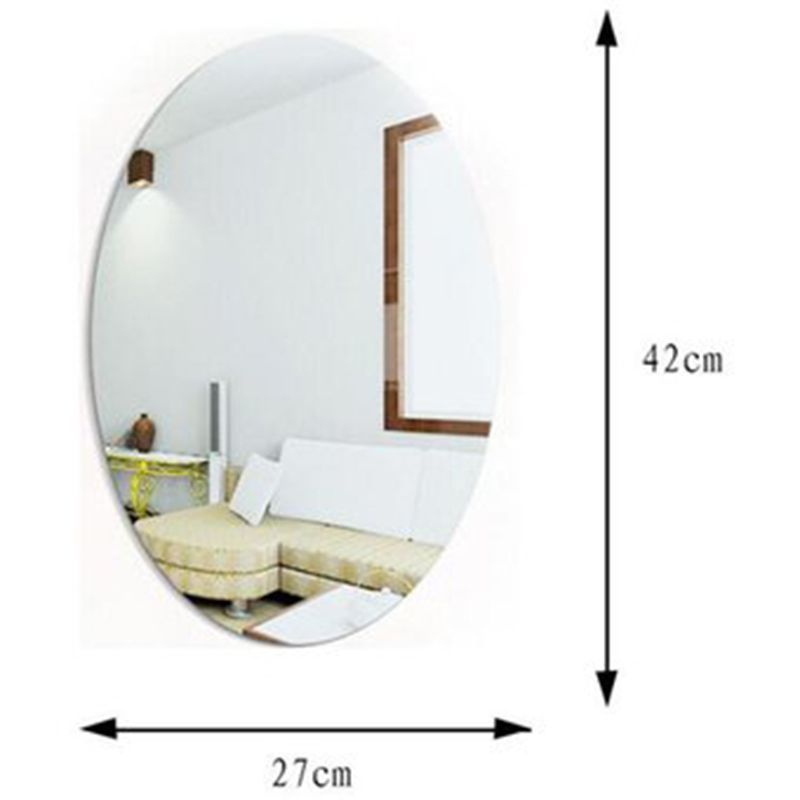 GENERICO - Espejo Acrílico Ovalado Decorativo Transparente Fácil De Pegar