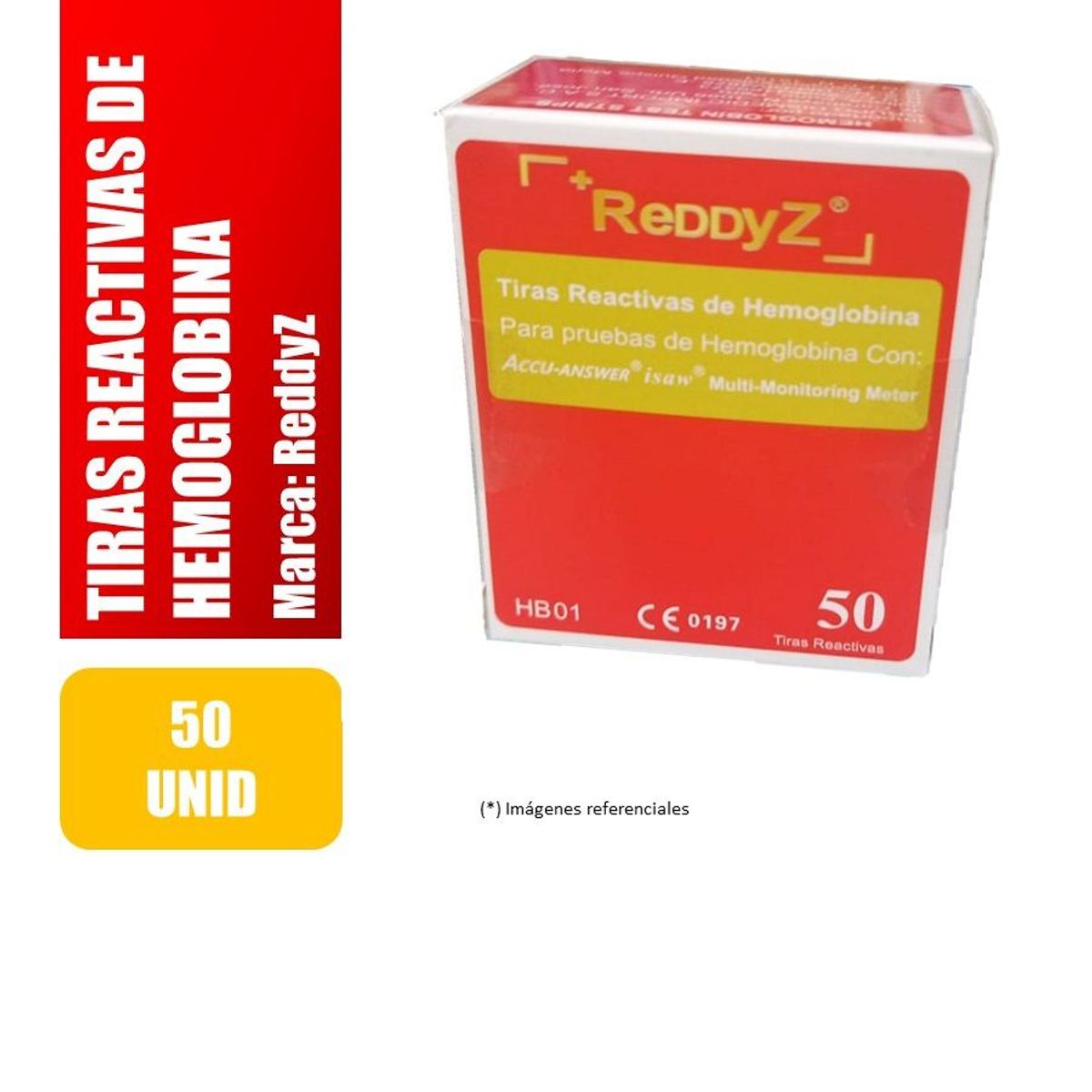 GENERICO - PACK ACCU ANSWER HEMOGLOBLINA: 50 TIRAS Y 100 LANCETAS EN MARCA REDDYZ