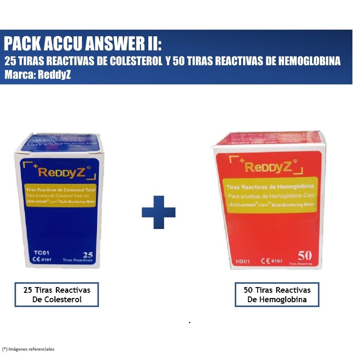 GENERICO - PACK ACCU ANSWER II: 25 TIRAS DE COLESTEROL Y 50 TIRAS DE HEMOGLOBINA