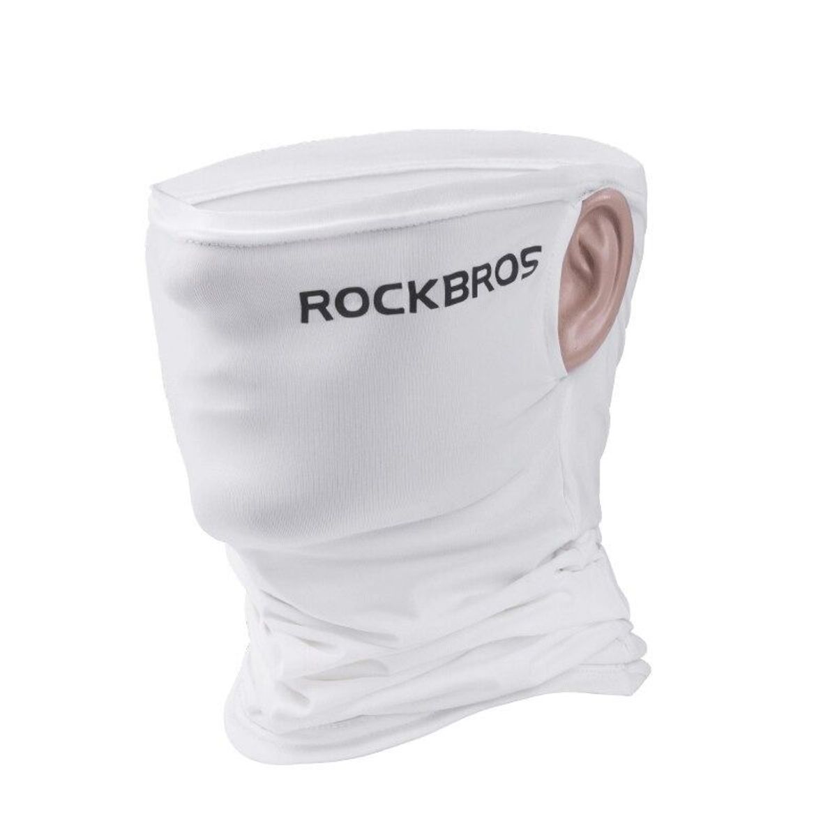 ROCKBROS - Pasamontaña ROCKBROS WB003 Blanco Cortaviento Protección UV