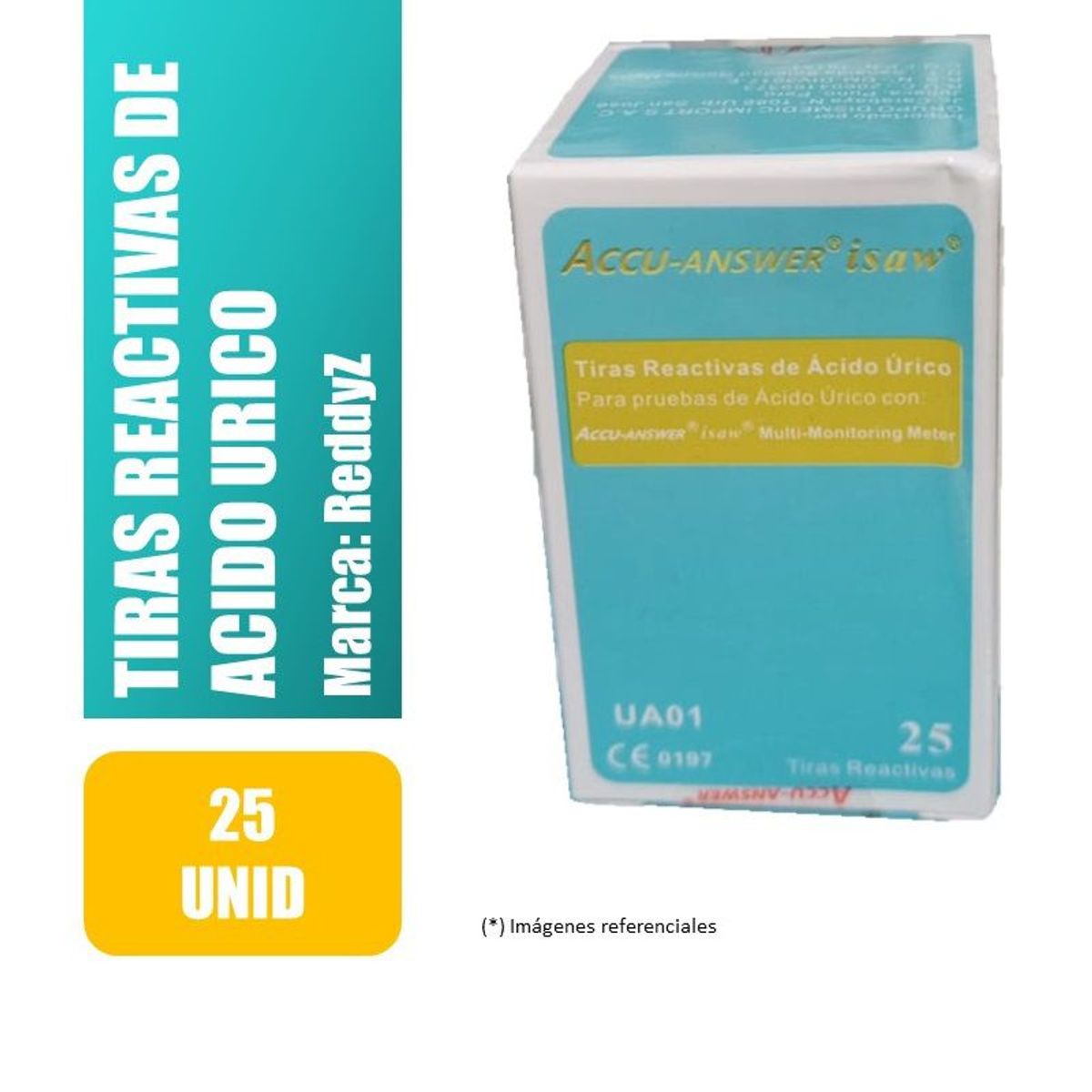 GENERICO - PACK ACCU ANSWER V: 25 TIRAS DE ACIDO URICO Y 50 TIRAS DE GLUCOSA.