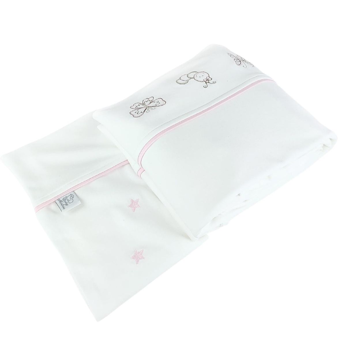 BABY MERINOS - Set de Sábanas Bebe Algodón Cuna Niña - BB Mariposa - BRB