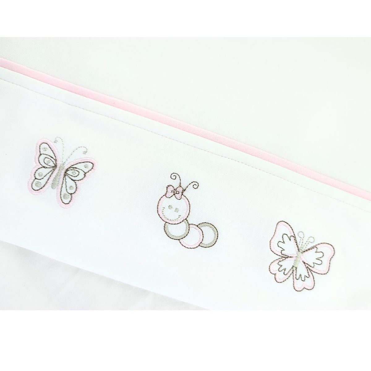 BABY MERINOS - Set de Sábanas Bebe Algodón Cuna Niña - BB Mariposa - BRB