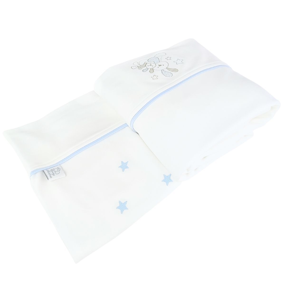 BABY MERINOS - Set de Sábanas Bebe Algodón Cuna Niño - 2 conejos - BCB