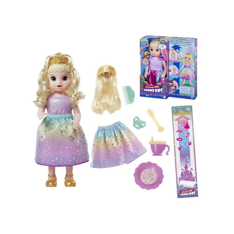 La princesa Ellie de Baby Alive crece Muñeca Pelo Rubio HASBRO