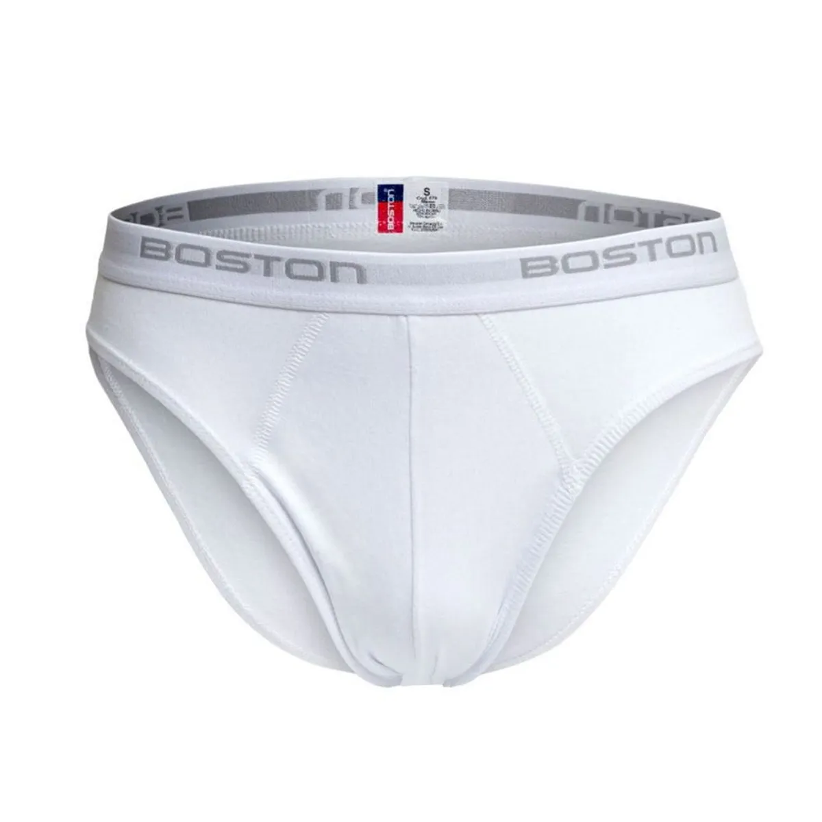 BOSTON - Trusas Boston Hombre Pack X4 Bikini Blanco Algodón
