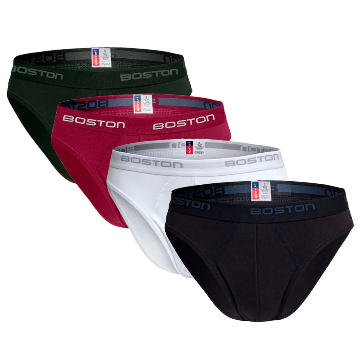 BOSTON - Trusas Boston Bikini Pack X4 Hombre Algodón Multicolor