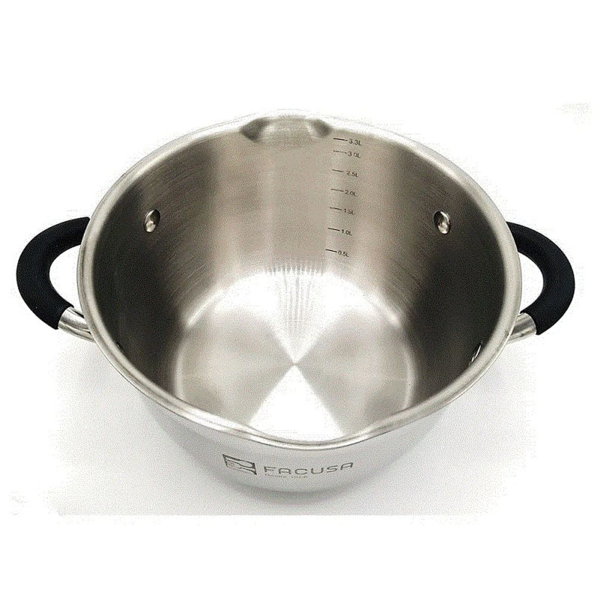 FACUSA - Olla de Acero Inoxidable con  tapa  de 20 cm Facusa