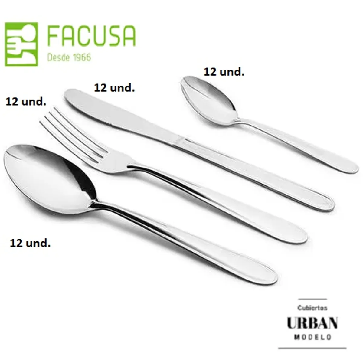 FACUSA - Set de Cubiertos x  48 piezas Facusa