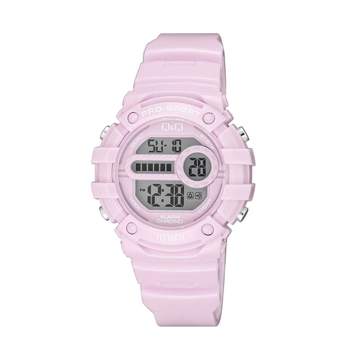 Q&Q - Reloj Digital Deportivo Q&Q Mujer Rosa Resistente al Agua Cronómetro Alarma Casual Escolar Juvenil
