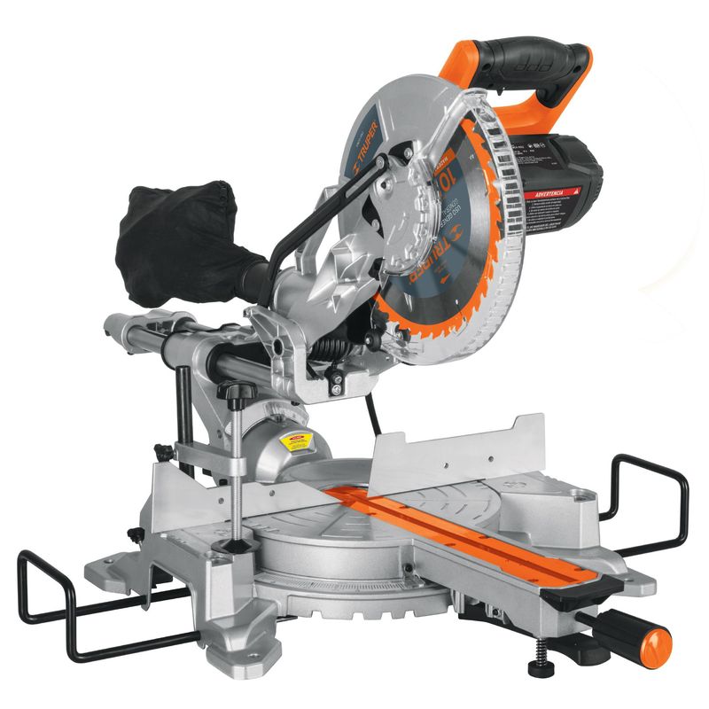 TRUPER - Sierra  ingleteadora  telescópica 10" compuesta  de 1800 W.
