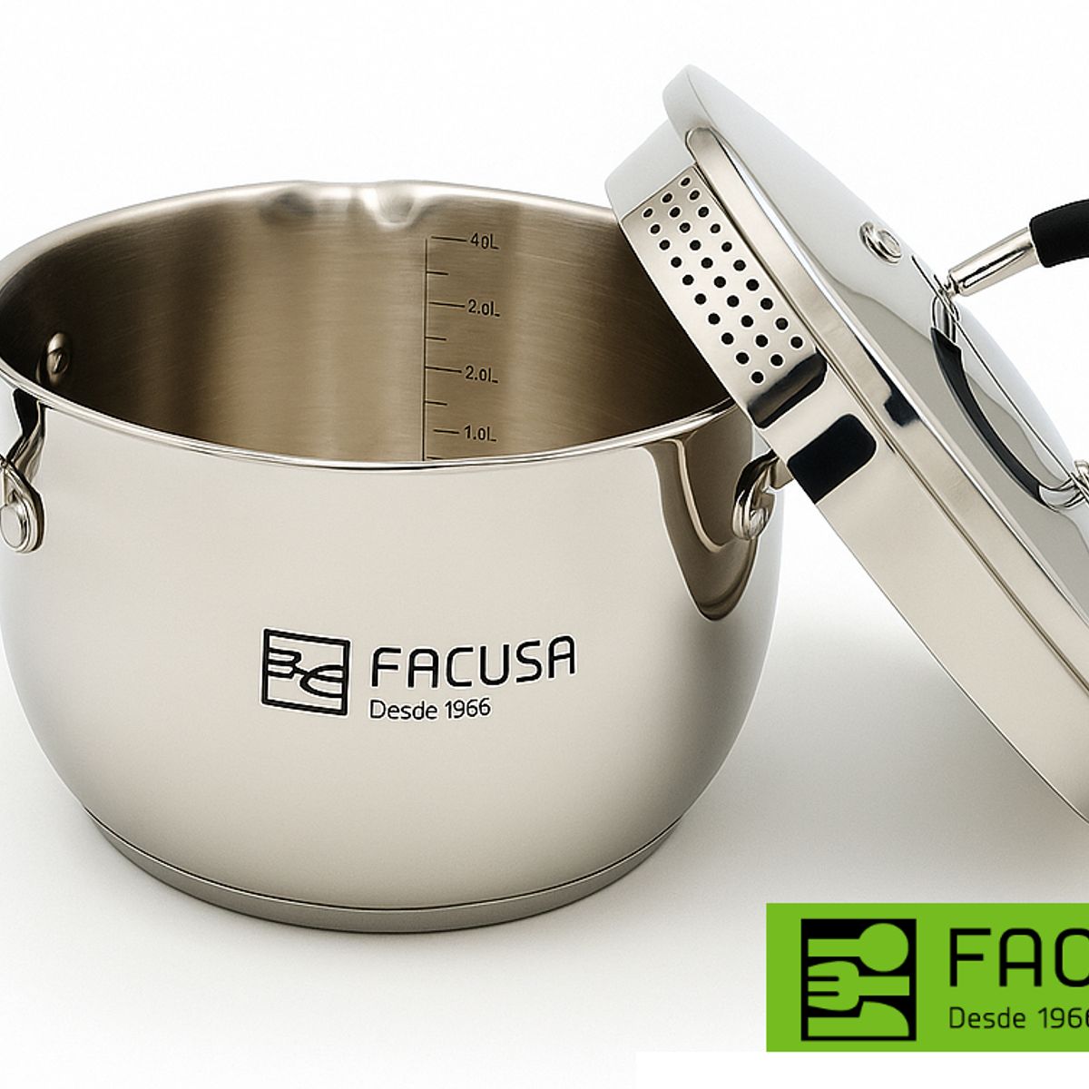 FACUSA - Juego de Ollas Facusa  Acero Inoxidable con Utensilios Gratis